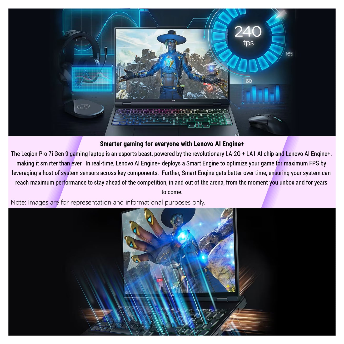 Lenovo Legion Pro 7i Gaming Laptop, i9-14900HX, 16" WQXGA, RTX4080 (Used-Like New)