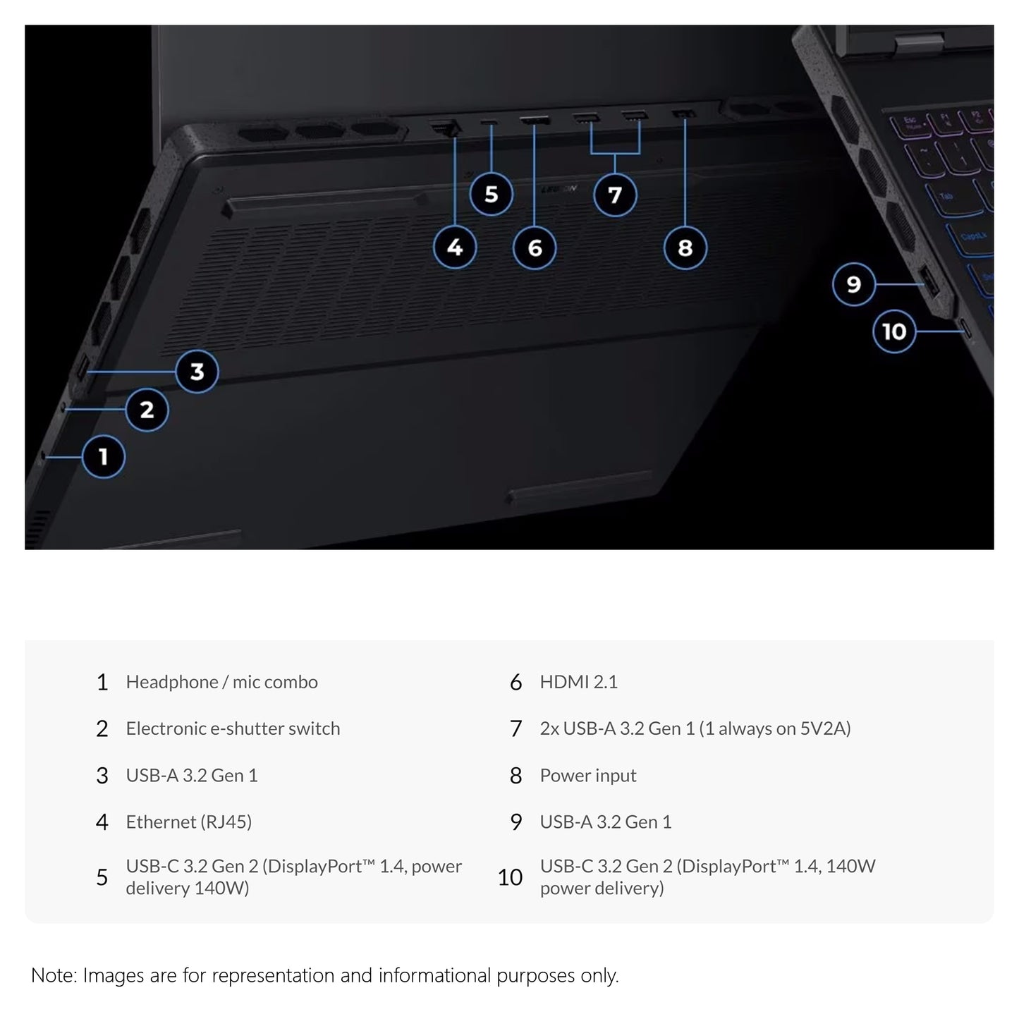 Lenovo Legion Pro 7i Gaming Laptop, i9-14900HX, 16" WQXGA, RTX4080 (Used-Like New)