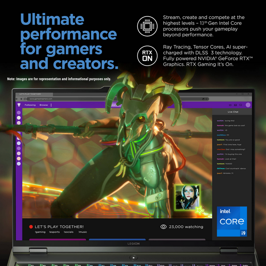 Lenovo Legion Pro 5 Gaming Laptop, i9-13900HX, 16.0" WQXGA, RTX4070, W11Home