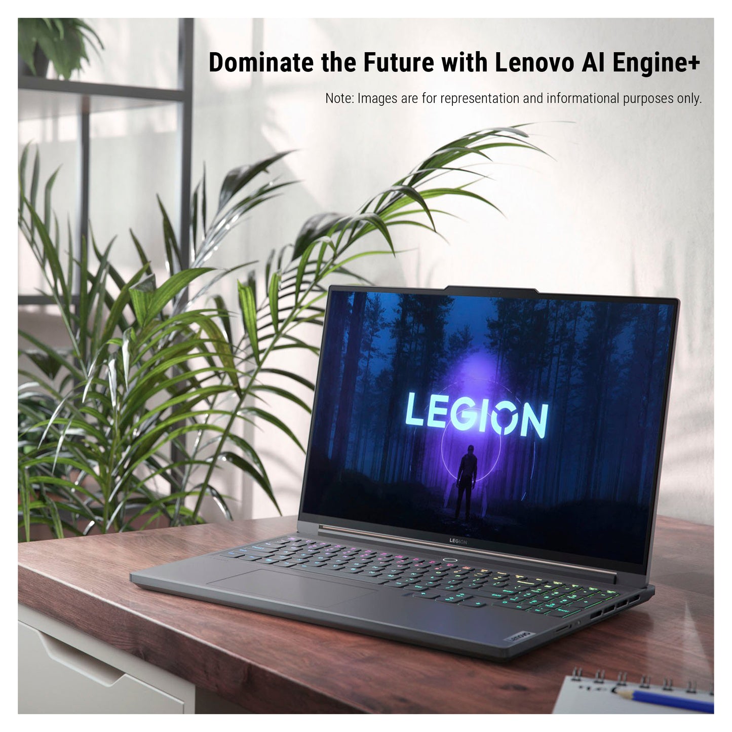 Lenovo Legion Slim 7i Gen 8 Laptop, i9-13900H, 16" WQXGA, RTX 4070, Fingerprint Reader, W11Home