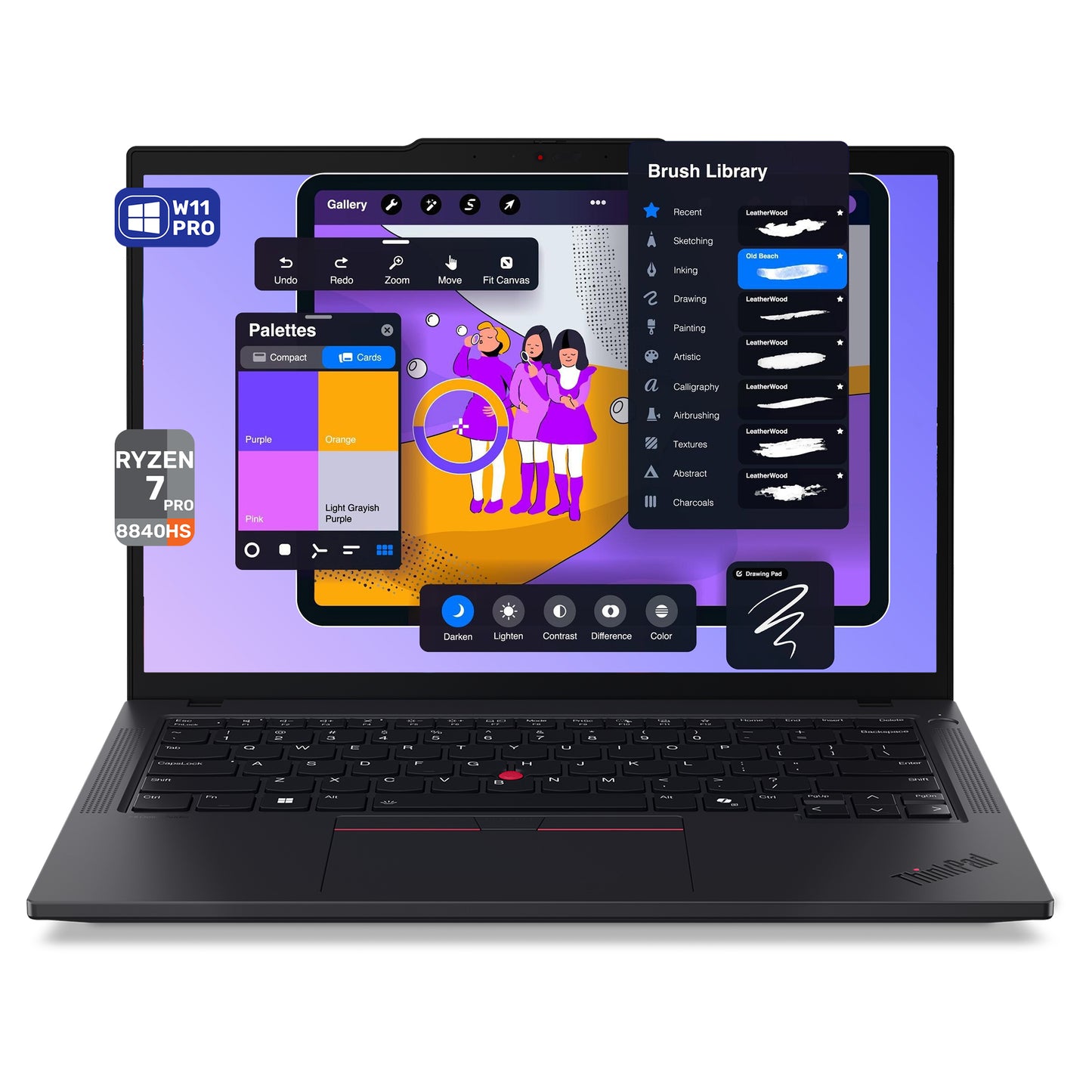 Lenovo ThinkPad P14s Gen 5 Mobile Workstation, Ryzen 7 PRO 8840HS, 14″ 2.8K (2880x1800), W11Pro