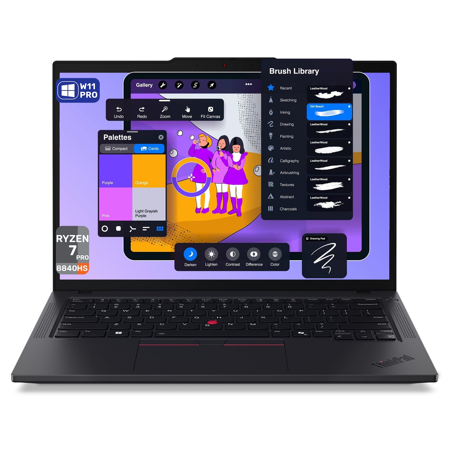 Lenovo ThinkPad P14s Gen 5 Mobile Workstation, Ryzen 7 PRO 8840HS, 14″ 2.8K (2880x1800), W11Pro (Used-Like New)