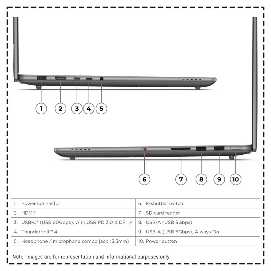 Lenovo Yoga Pro 9i Laptop, Ultra 9-185H, 16" 3.2K, Touchscreen