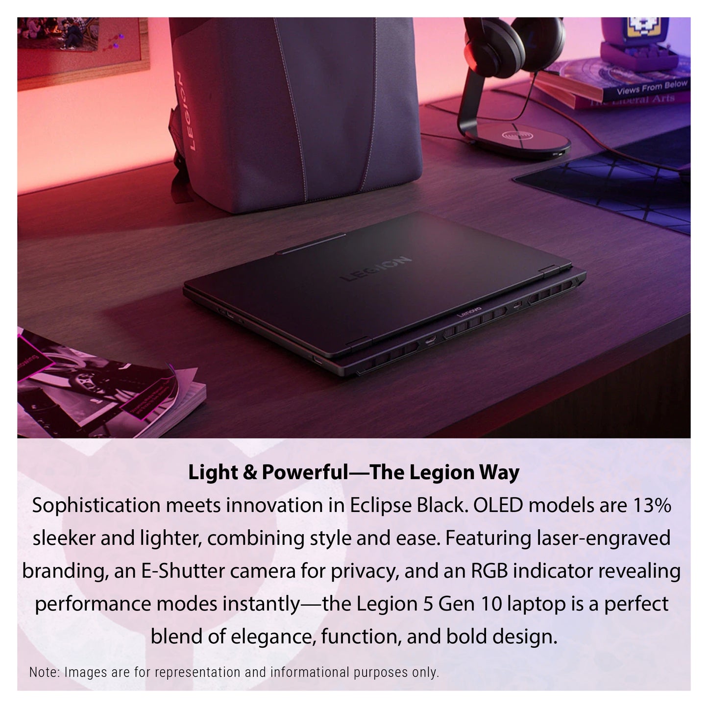Lenovo Legion 5 Gen 10 Gaming Laptop, Ryzen 7-260, 15.1" WQXGA (2560x1600), RTX 5060