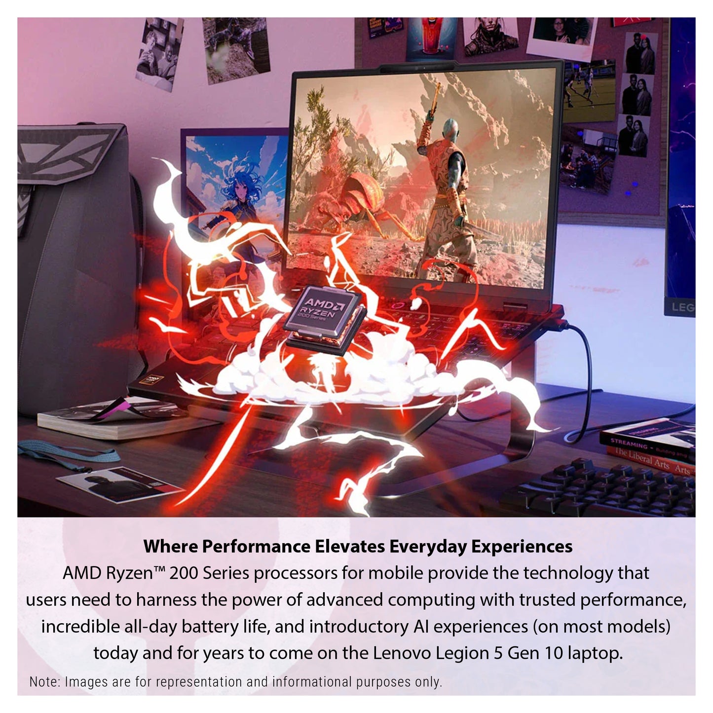 Lenovo Legion 5 Gen 10 Gaming Laptop, Ryzen 7-260, 15.1" WQXGA (2560x1600), RTX 5060