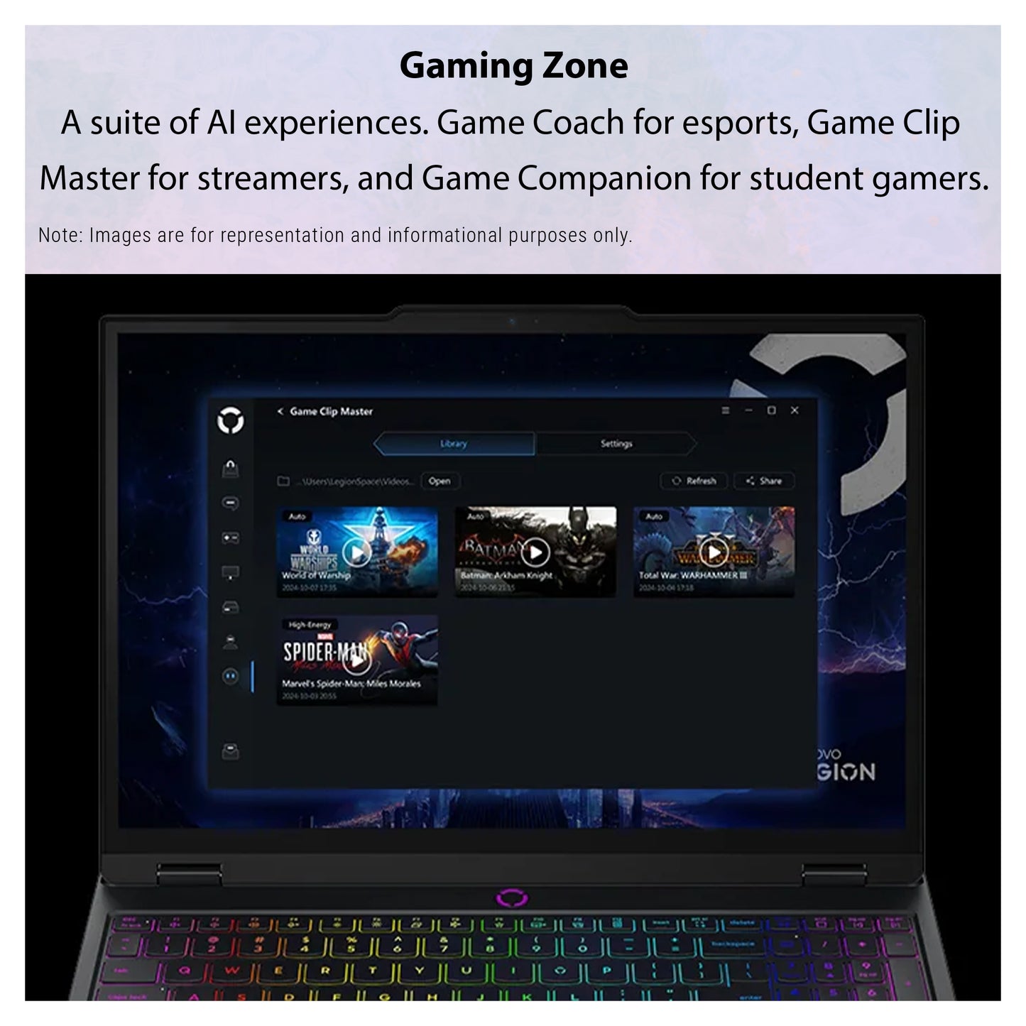 Lenovo Legion 5 Gen 10 Gaming Laptop, Ryzen 7-260, 15.1" WQXGA (2560x1600), RTX 5060