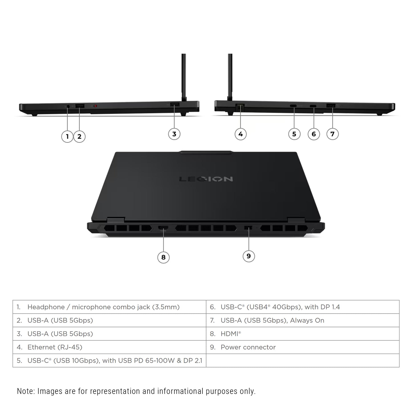 Lenovo Legion 5 Gen 10 Gaming Laptop, Ryzen 7-260, 15.1" WQXGA (2560x1600), RTX 5060