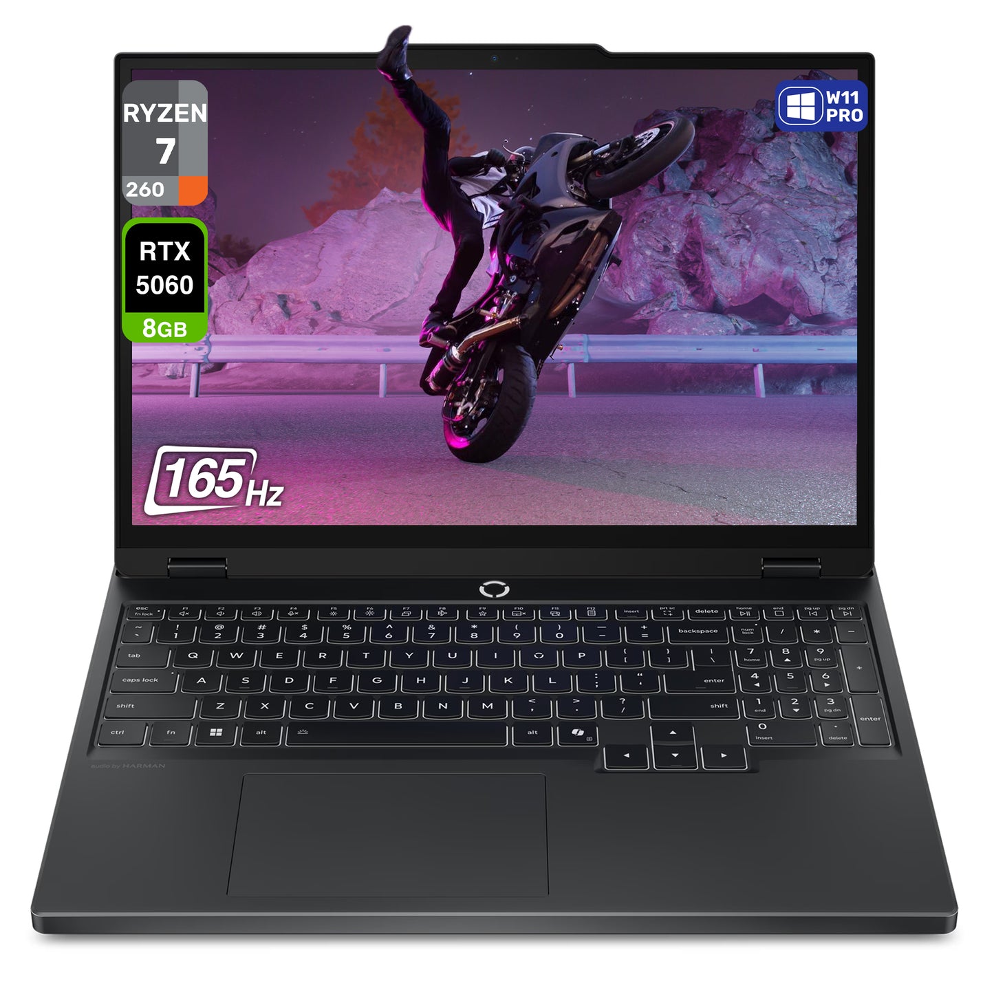 Lenovo Legion 5 Gen 10 Gaming Laptop, Ryzen 7-260, 15.1" WQXGA (2560x1600), RTX 5060