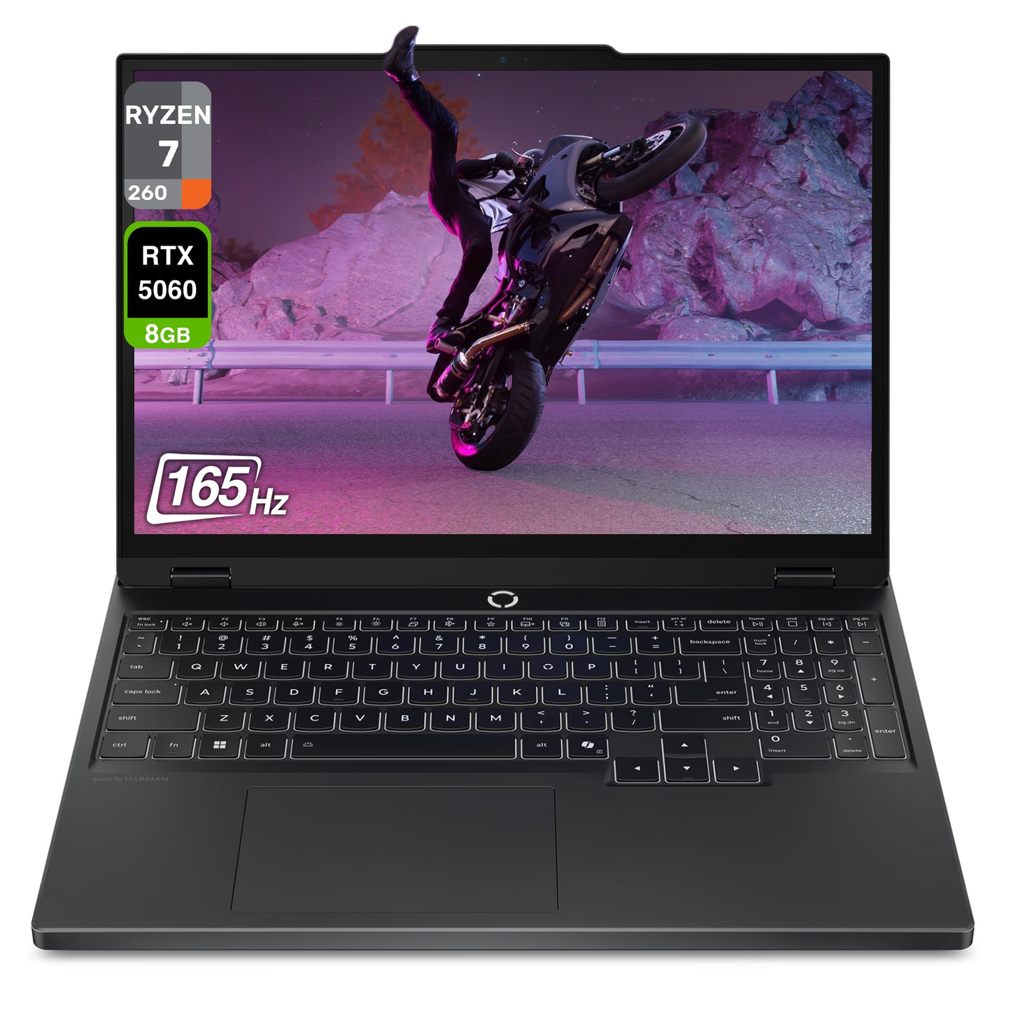 Lenovo Legion 5 Gen 10 Gaming Laptop, Ryzen 7-260, 15.1" WQXGA (2560x1600), RTX 5060