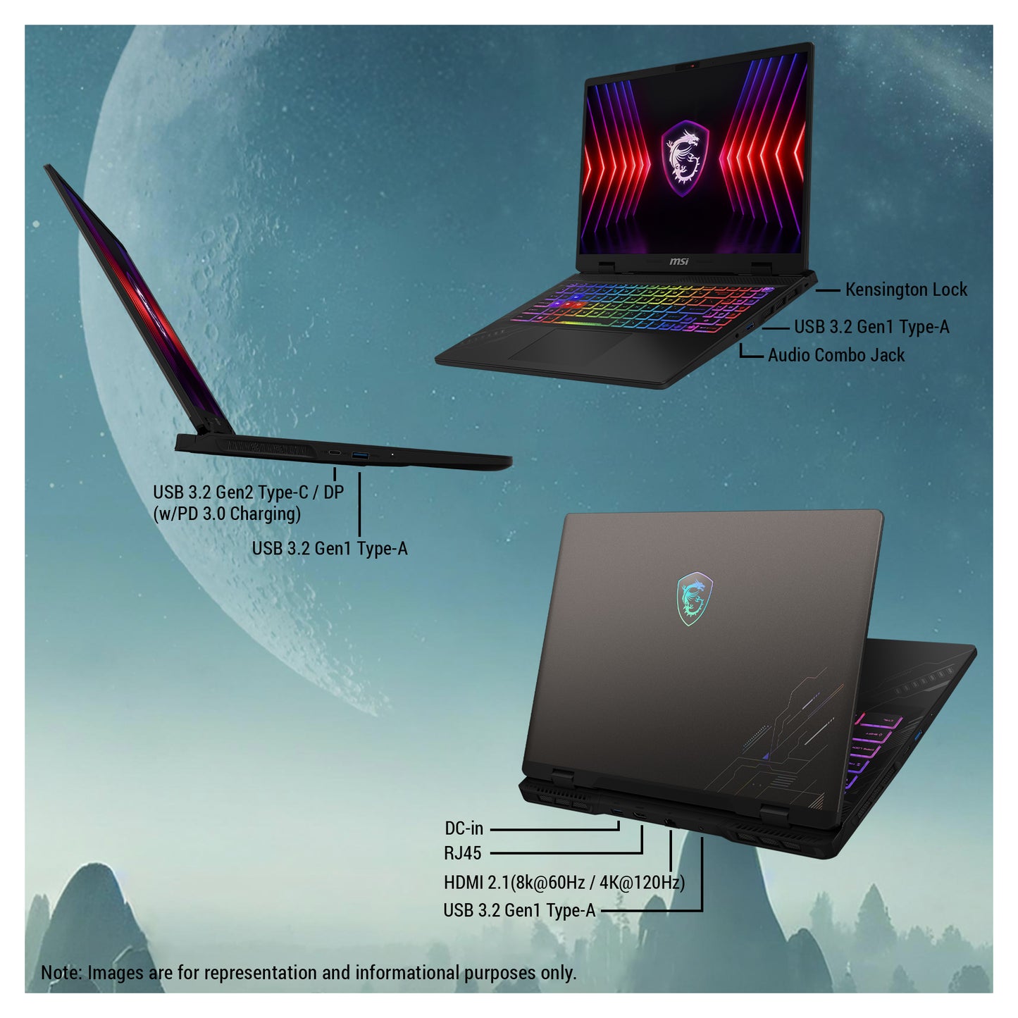 MSI Crosshair Gaming Laptop, i7-14650HX, 16" FHD+ (1920x1200) 144Hz, RTX4070