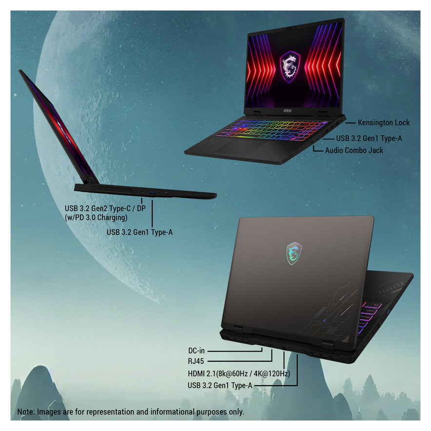 MSI Crosshair Gaming Laptop, i7-14650HX, 16" FHD+ (1920x1200) 144Hz, RTX4070