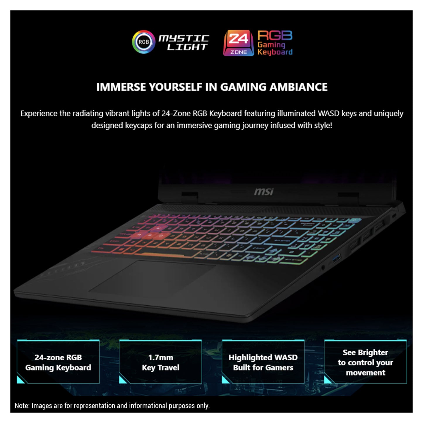 MSI Crosshair Gaming Laptop, i7-14650HX, 16" FHD+ (1920x1200) 144Hz, RTX4070