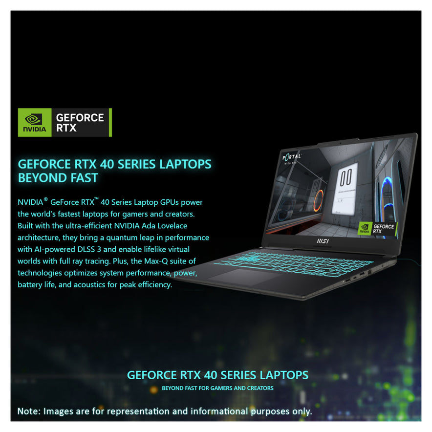 MSI Cyborg 15 Cyborg Gaming Laptop, i7-12650H,15.6" FHD (1920x1080), RTX4060