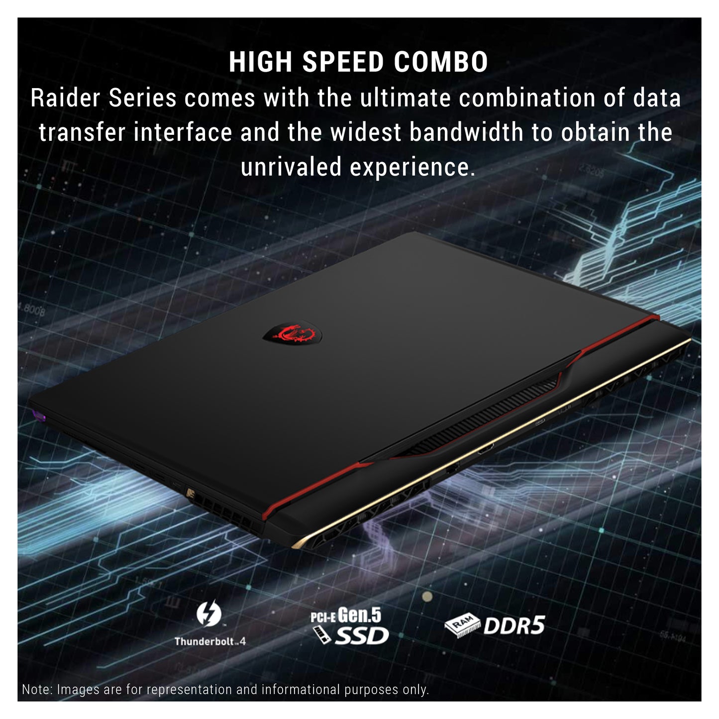 MSI Raider Gaming Laptop, i9-14900HX, 16" FHD+, RTX4070