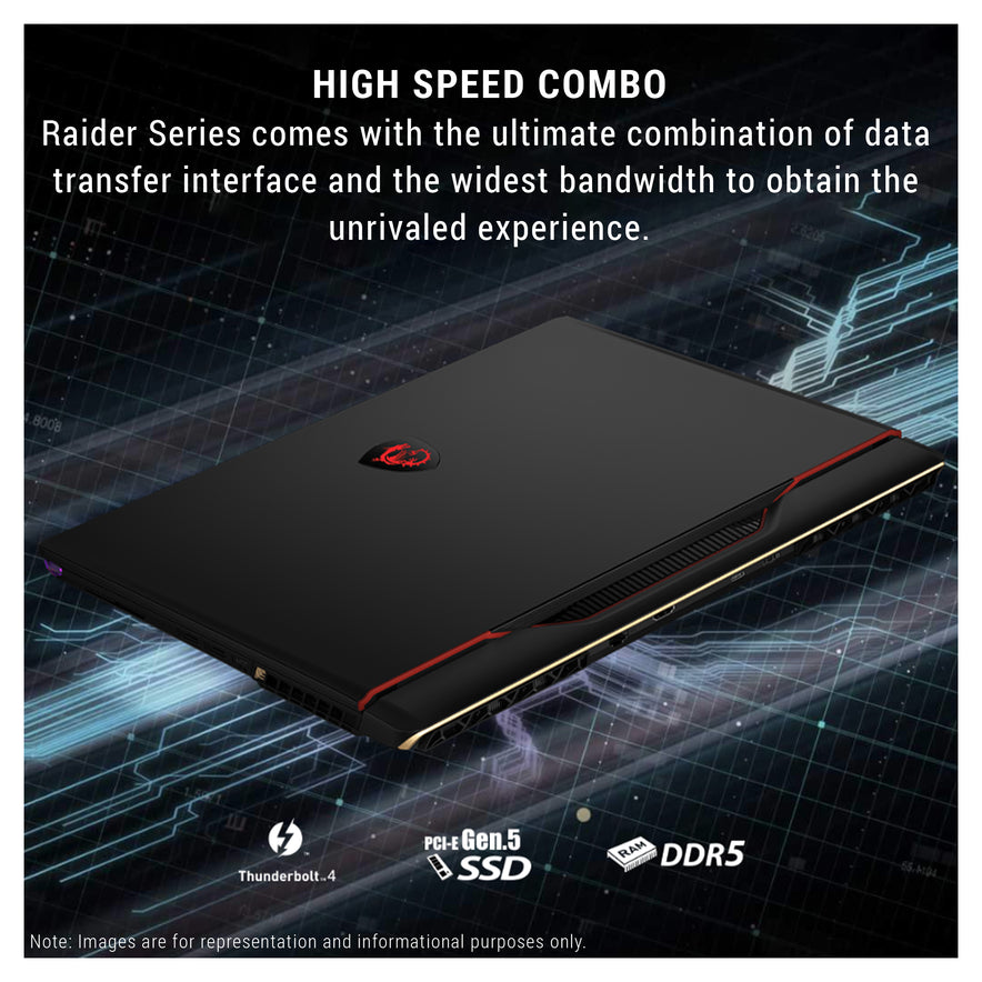 MSI Raider Gaming Laptop, i9-14900HX, 16" FHD+, RTX4070
