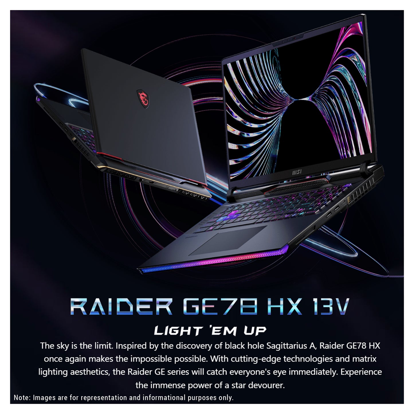 MSI Raider 17 Gaming Laptop, i9-13950HX, 17" QHD+ (2560x1600), RTX4080