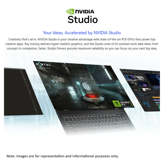 MSI Prestige 16AI Studio Laptop, Ultra 7-155H, 16" QHD+ (2560x1600), RTX4070