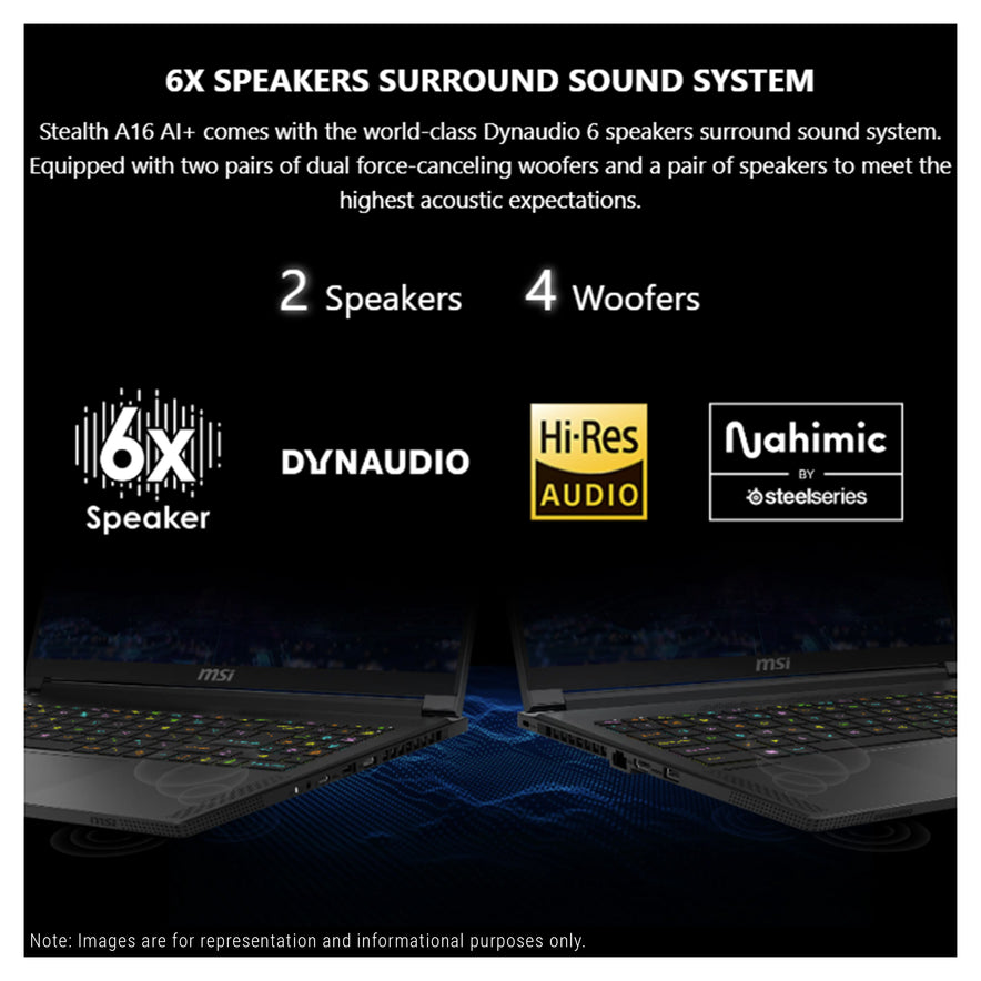 MSI Stealth A16 AI+ Copilot Gaming Laptop, Ryzen AI 9-365, 16" QHD (2560x1600) 240Hz, RTX4070 (Used-Like New)