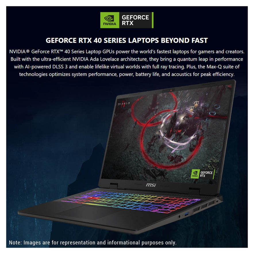 MSI Sword 16HX Gaming Laptop, i7-14650HX, 16" FHD+, RTX4060