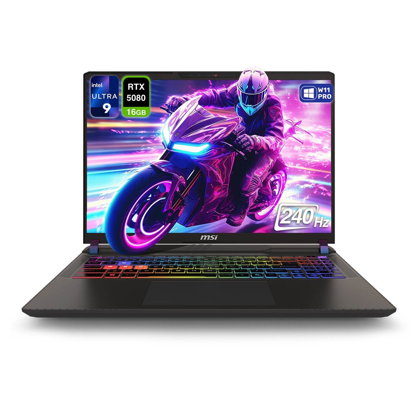 MSI Vector 16 HX AI 400 Gaming Laptop, Ultra 9-275HX, 16" WQXGA (2560x1600) 240Hz, RTX5080, W11 Pro