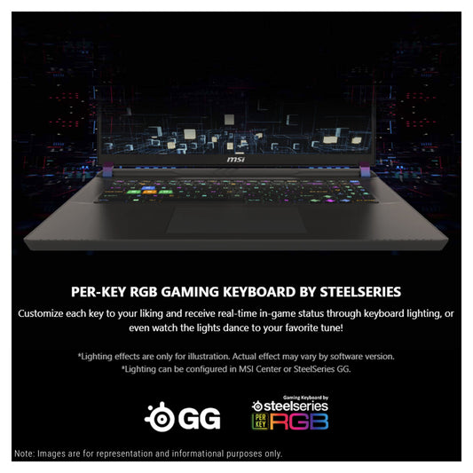 MSI Vector 17 HX Gaming Laptop, i9-14900HX, 17" QHD+ (2560x1600) 240Hz, RTX 4080 (Used-Like New)