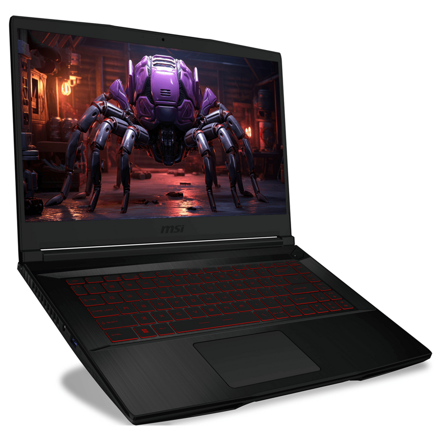 MSI GF Series Gaming Laptop, 15.6" FHD Display, Intel Core i5-12450H, NVIDIA GeForce RTX 4050, Windows 11 Home, Black - Teknoraks