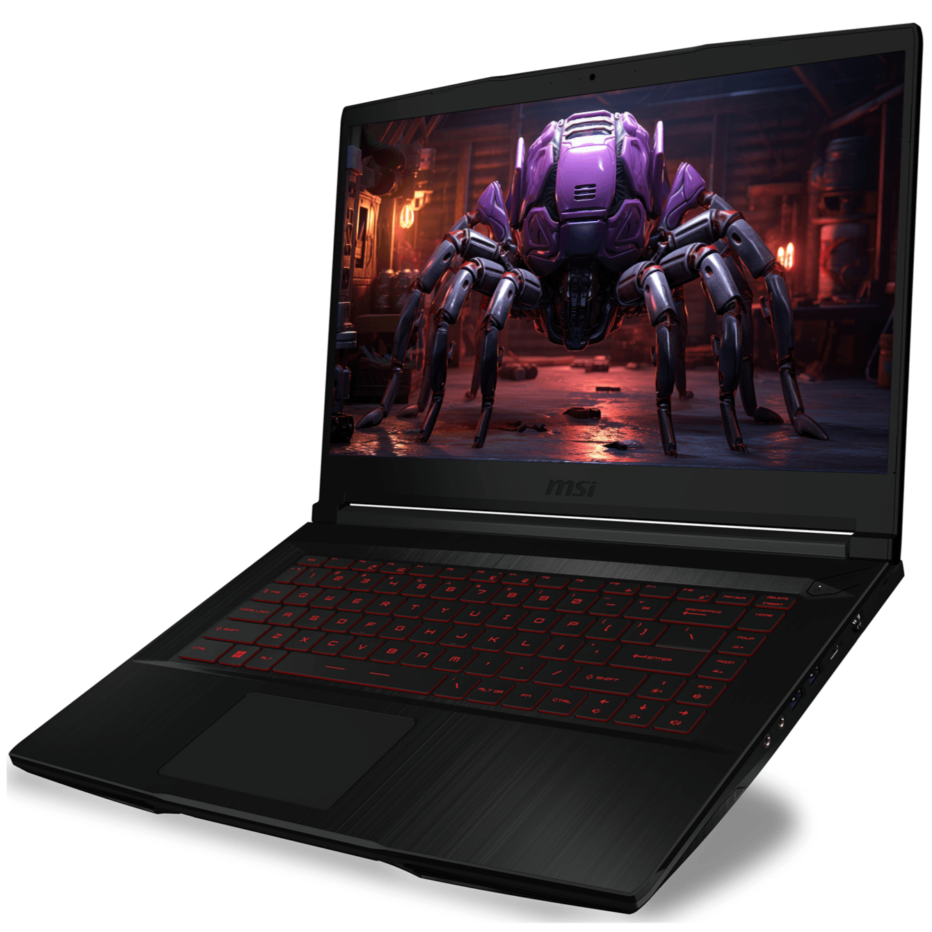 MSI GF Series Gaming Laptop, 15.6" FHD Display, Intel Core i5-12450H, NVIDIA GeForce RTX 4050, Windows 11 Home, Black - Teknoraks
