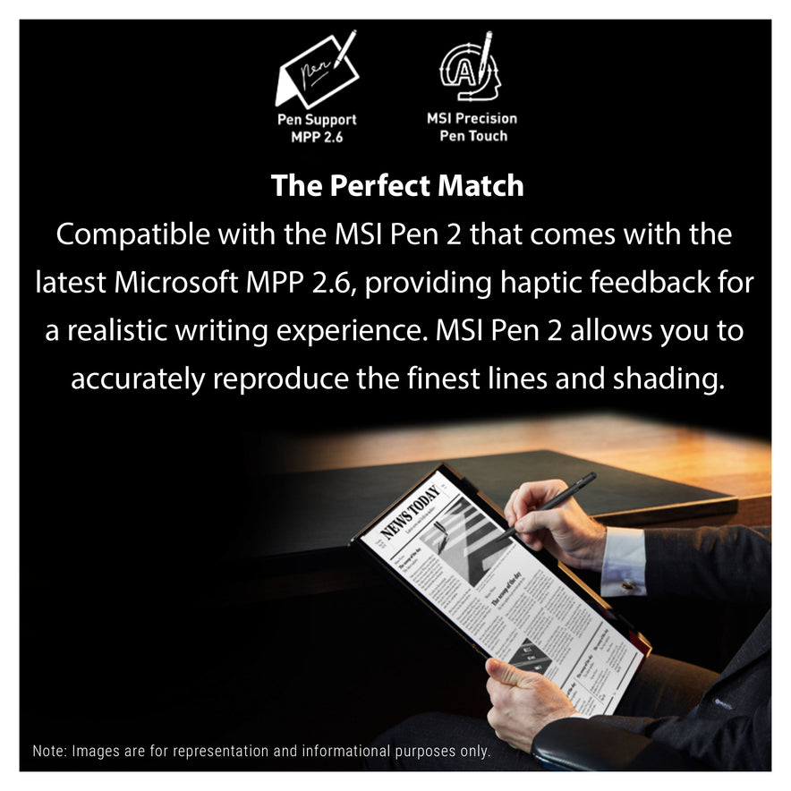 MSI Summit A16 AI+ Laptop, Ryzen AI 9-365, 16" QHD+ (2560x1600) Touchscreen, W11 Pro