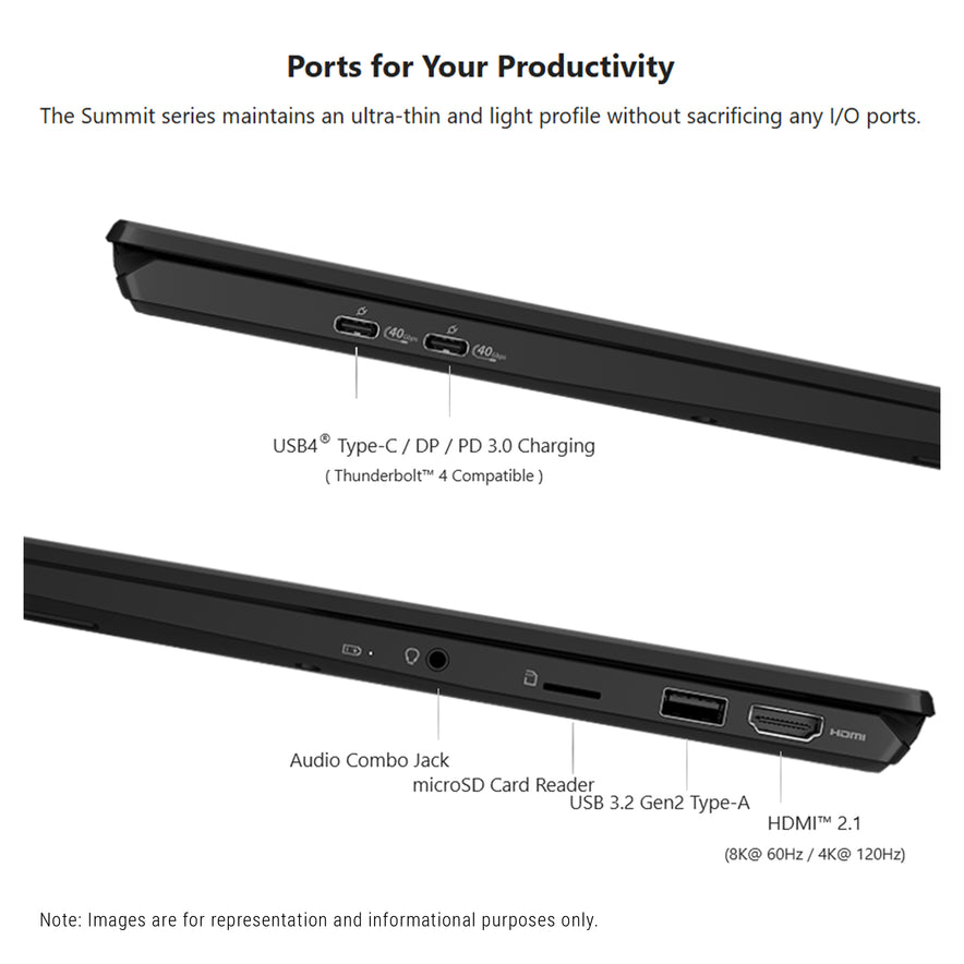 MSI Summit A16 AI+ Laptop, Ryzen AI 9-365, 16" QHD+ (2560x1600) Touchscreen, W11 Pro