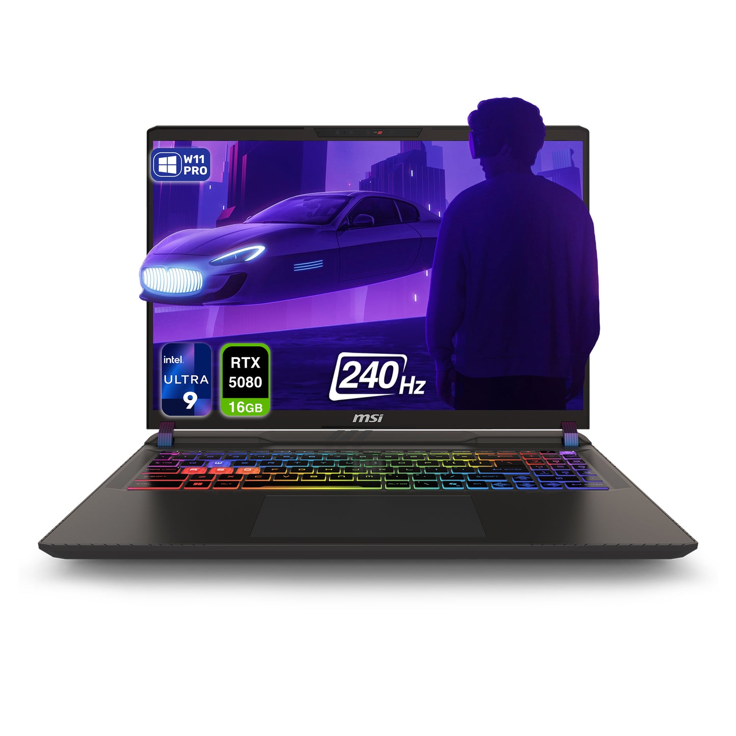 MSI Vector 16 HX AI Gaming Laptop, Ultra 9-275HX, 16" WQXGA (2560x1600) 240Hz, RTX5080