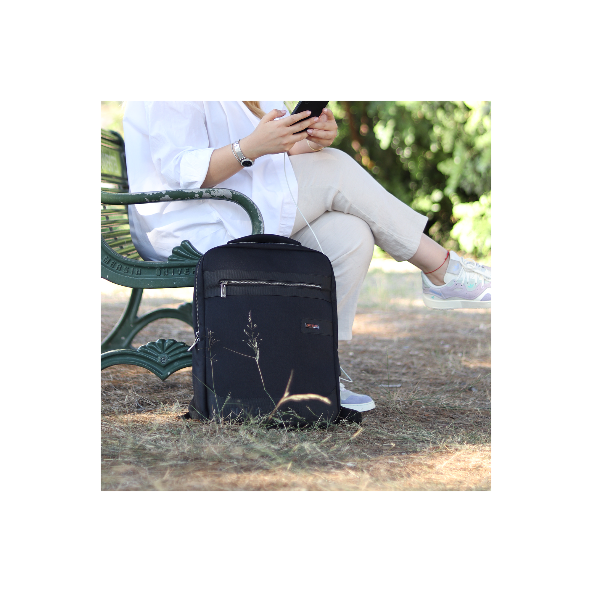 NPO Success Laptop Backpack, With USB Charging Port, Fits 16"