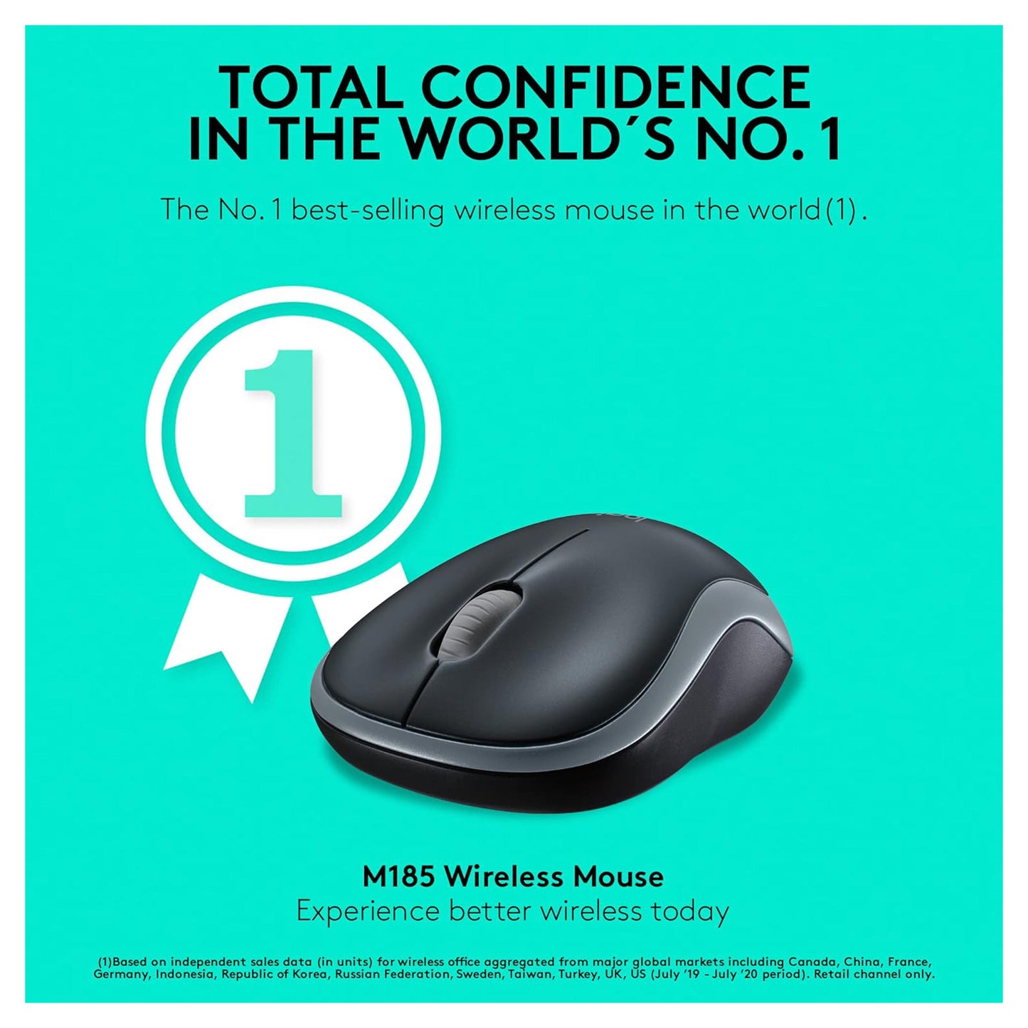 Logitech M185 Wireless Mouse - Swift Gray