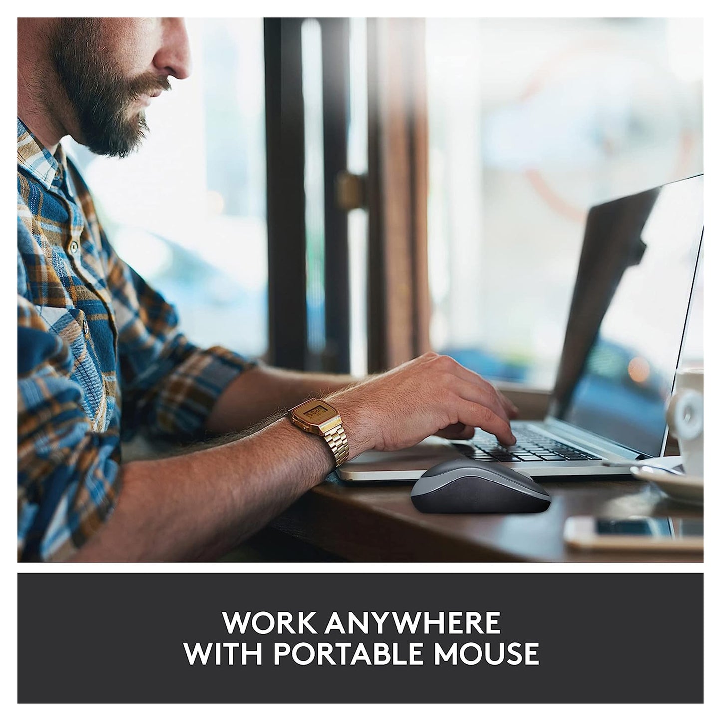 Logitech M185 Wireless Mouse - Swift Gray