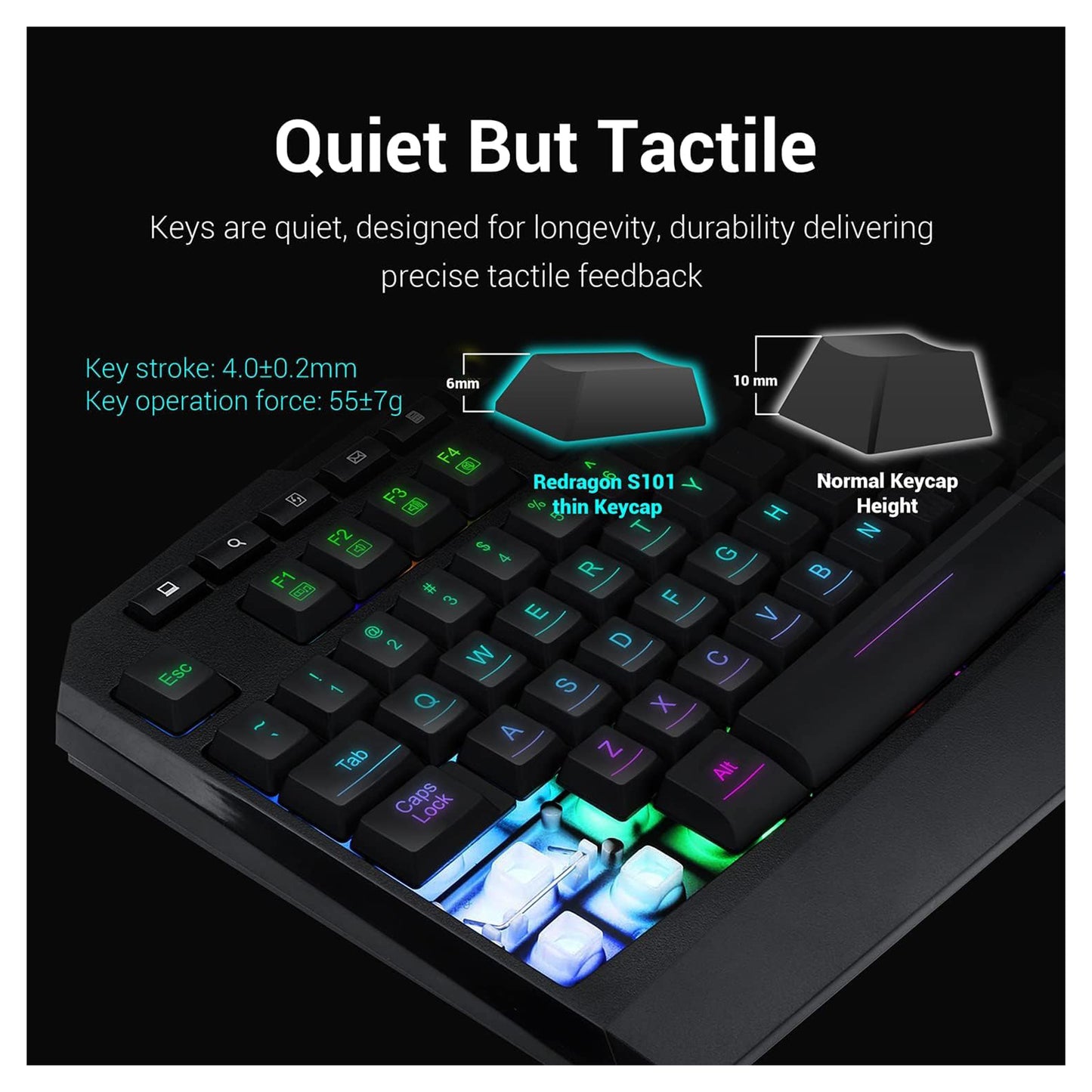 Redragon S101 Gaming Keyboard, M601 Mouse, Value Combo Set