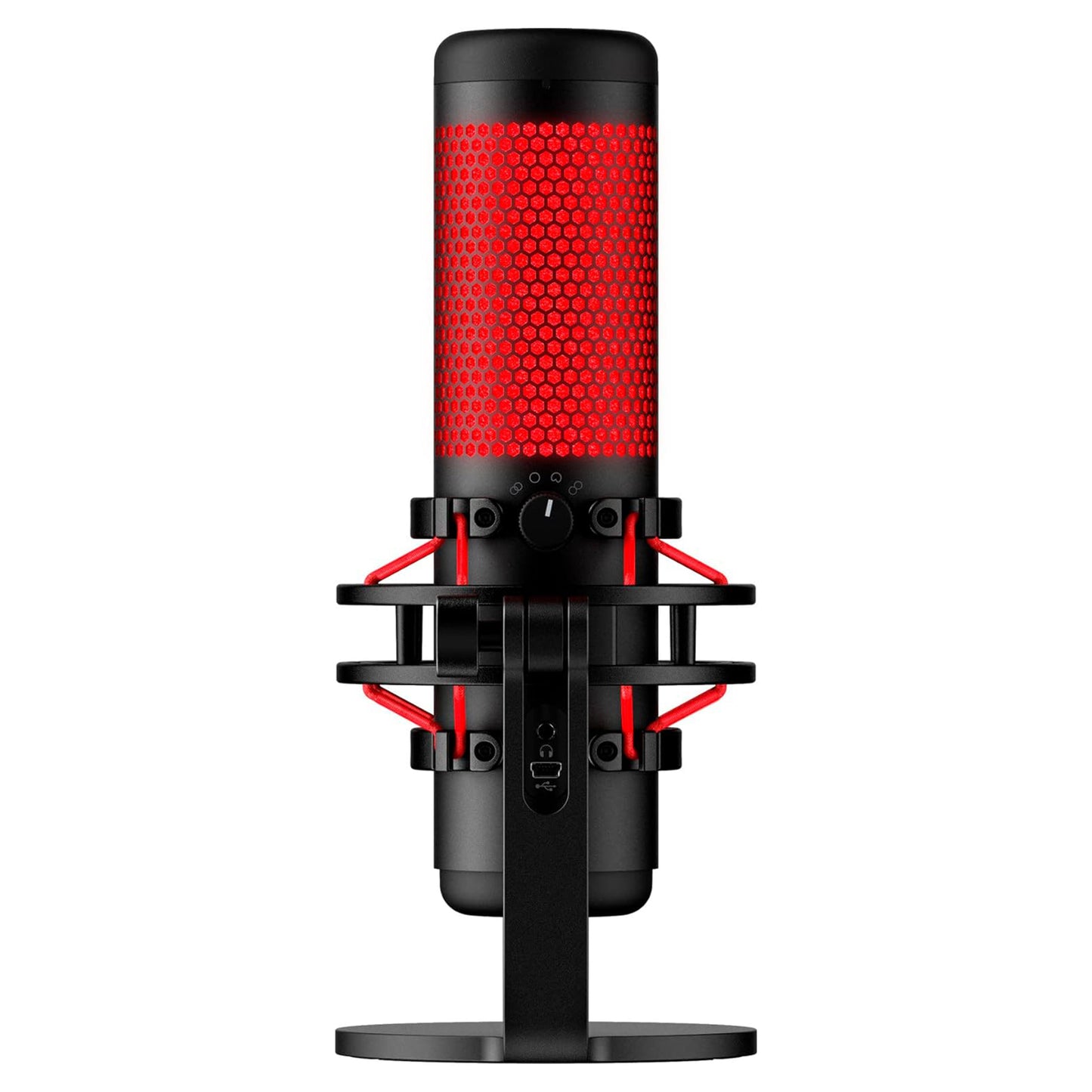 HyperX QuadCast - USB Gaming Microphone (Black-Red) - Red Lighting