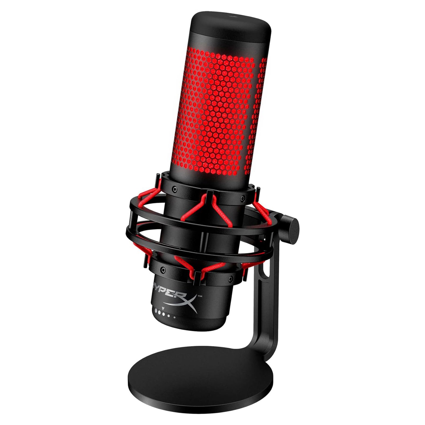 HyperX QuadCast - USB Gaming Microphone (Black-Red) - Red Lighting