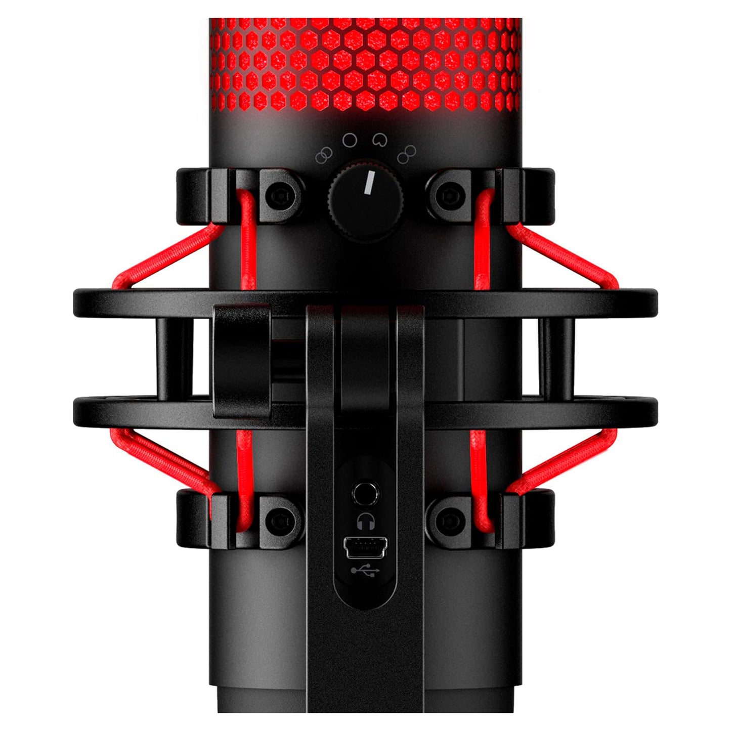 HyperX QuadCast - USB Gaming Microphone (Black-Red) - Red Lighting