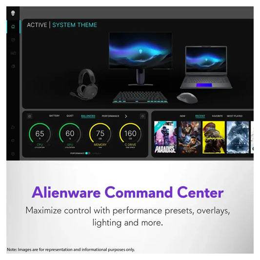 Alienware Area 51 Gaming Laptop, Ultra 9-275HX, 16" WQXGA (2560x1600) 240Hz, RTX5070 Ti