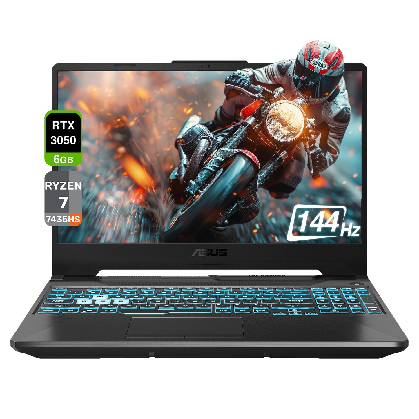 ASUS TUF A15 Gaming Laptop, Ryzen 7 7435HS, 15.6" FHD (1920x1080) 144Hz, RTX3050