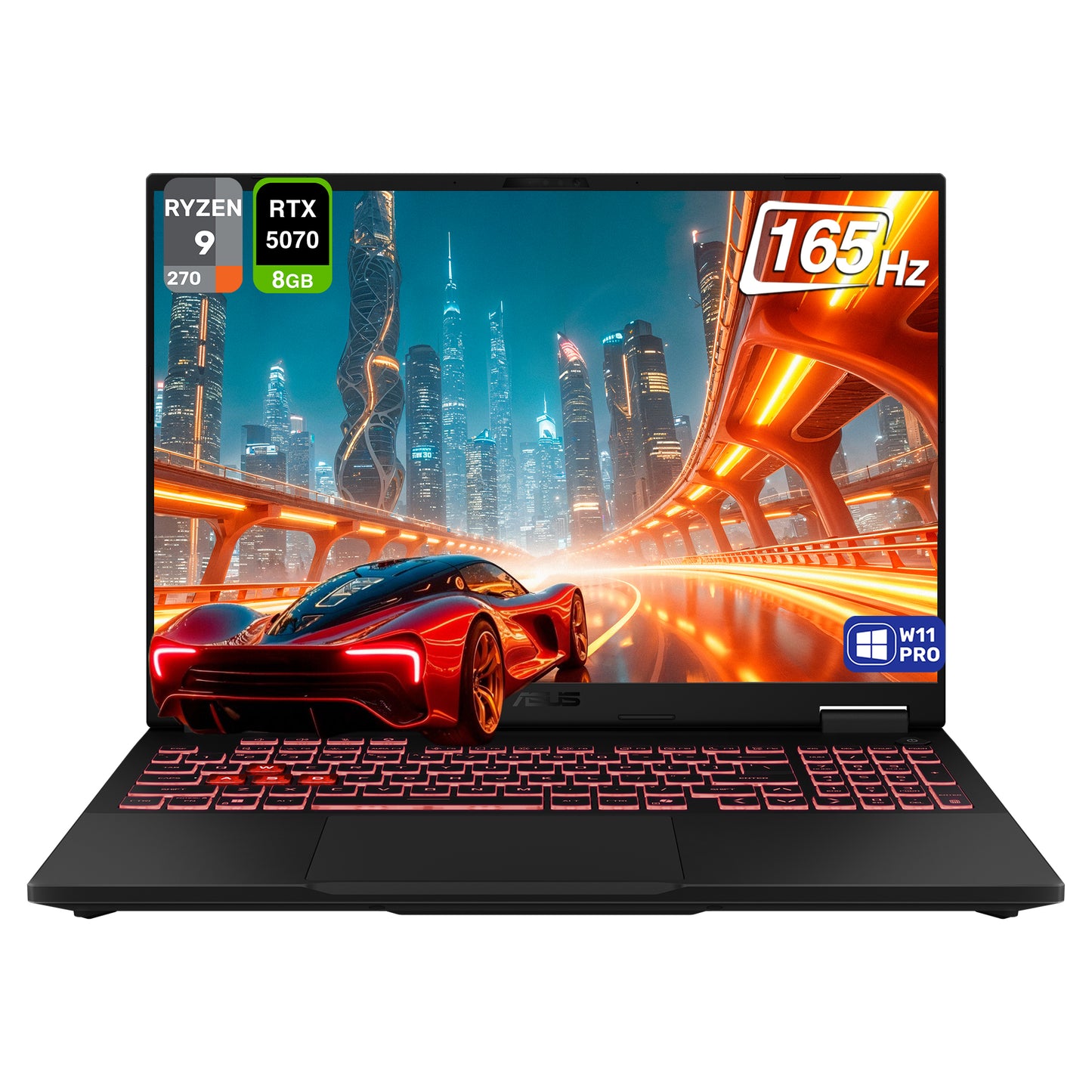 ASUS TUF A16 Copilot+ Gaming Laptop, Ryzen AI 9 270, 16" FHD+ (1920x1200) 165Hz RTX5070, W11 Pro (Used-Like New)