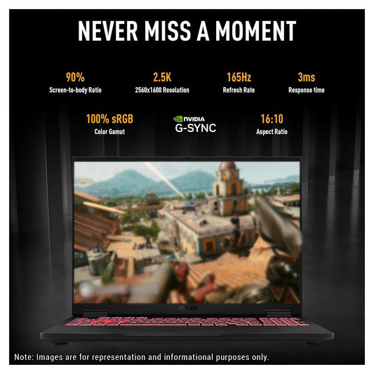 ASUS TUF A16 Copilot+ Gaming Laptop, Ryzen AI 9 HX 370, 16" WQXGA (2560x1600) 165Hz, RTX4060