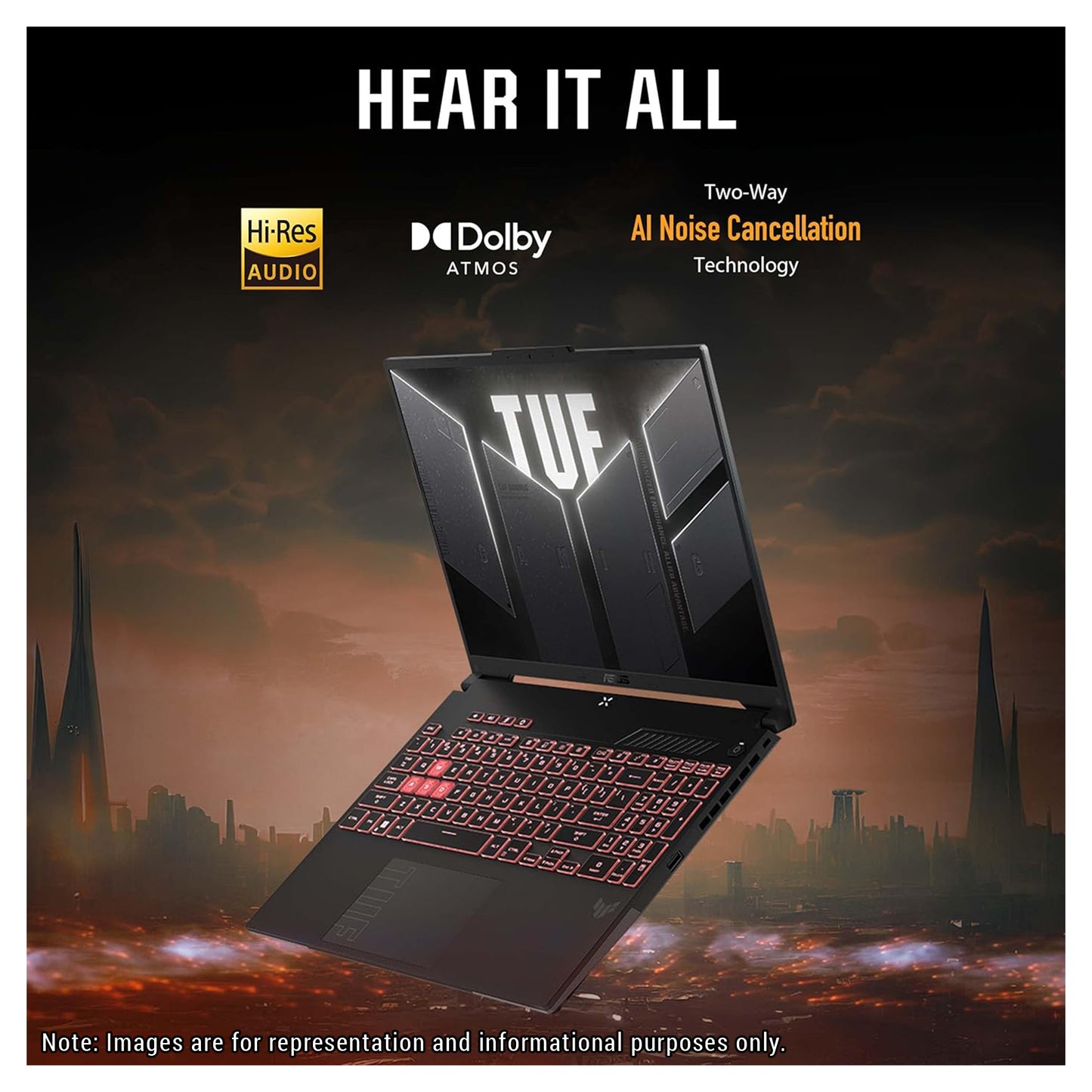 ASUS TUF Gaming A16 Gaming Laptop, Ryzen 9 7940HX, 16” QHD+ (2560x1600), RTX4070, W11Home