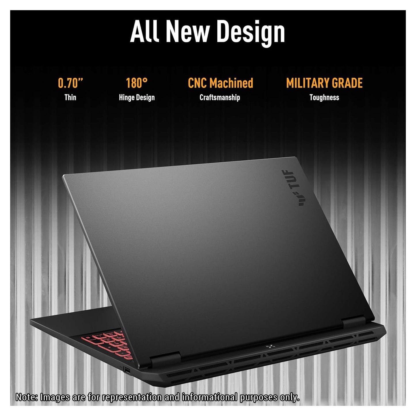ASUS TUF A16 Copilot+ Gaming Laptop, Ryzen AI 9 HX 370, 16" WQXGA (2560x1600) 165Hz, RTX4060