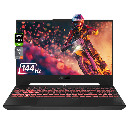 ASUS TUF A17 Gaming Laptop, Ryzen 7 7735HS, 17.3” FHD (1920x1080) 144Hz, RTX4060, W11Home (Used-Like New)