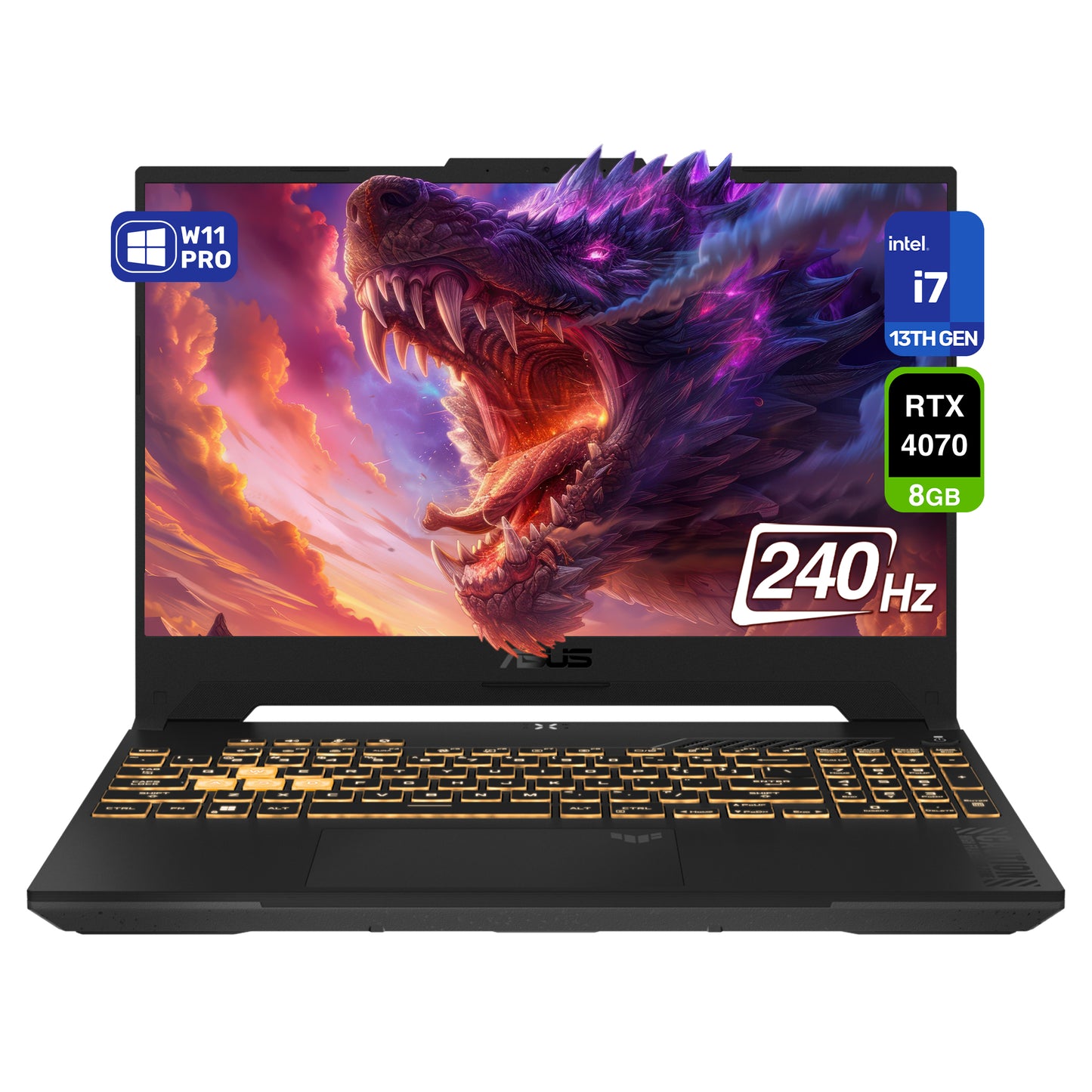 ASUS TUF Gaming F17 Laptop, i7-13620H, 17.3'' WQHD (2560x1440), RTX4070, RGB Keyboard