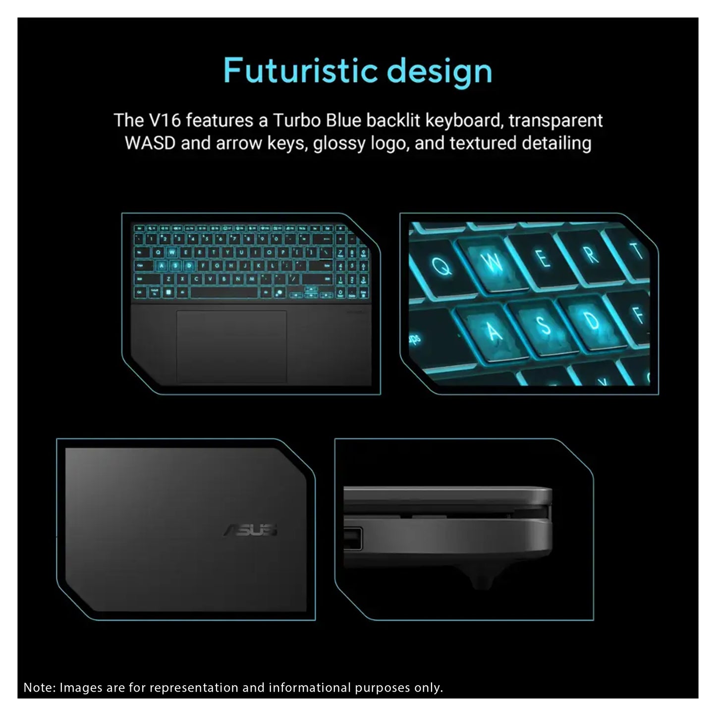 ASUS V16 Gaming Laptop, i7-240H, 16" WUXGA (1920x1200) 144Hz, RTX3050 (Used-Very Good)