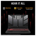 ASUS TUF A15 Gaming Laptop, Ryzen 5-7535HS, 15.6" FHD (1920x1080) 144Hz, RTX 4060