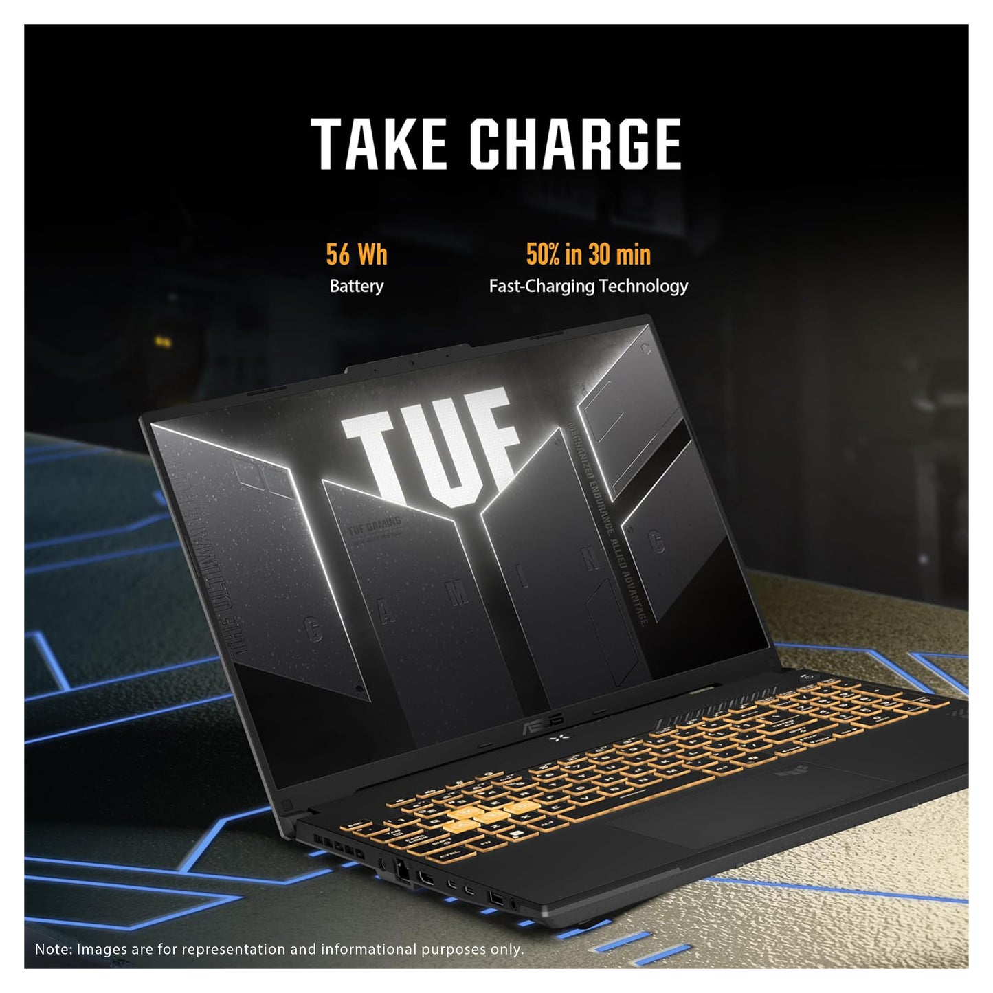 ASUS TUF F16 Gaming Laptop, 5-210H, 16'' FHD+ (1920x1200, WUXGA) 144Hz, RTX 4050
