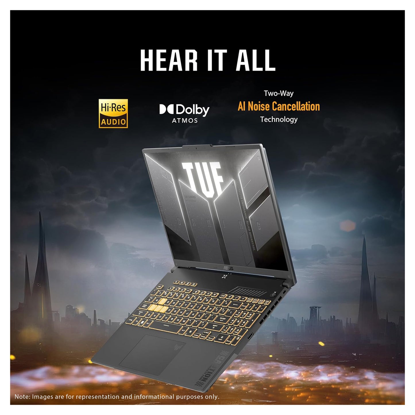 ASUS TUF F16 Gaming Laptop, 5-210H, 16'' FHD+ (1920x1200, WUXGA) 144Hz, RTX 4050