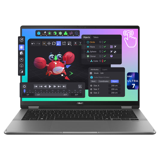 ASUS Vivobook Flip Copilot+ Laptop, Ultra 7-256V, 14" WUXGA (1920 x 1200) OLED Touchscreen,  Arc Graphics, Backlit Chiclet Keyboard